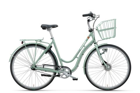 Crystal green grøn Dover klassisk cykel med kurv 